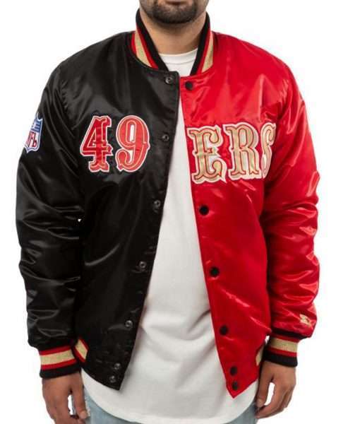 Red and Black San Francisco 49ers Jacket - Image 3