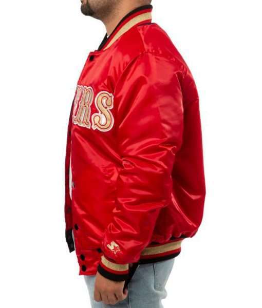 Red and Black San Francisco 49ers Jacket - Image 4