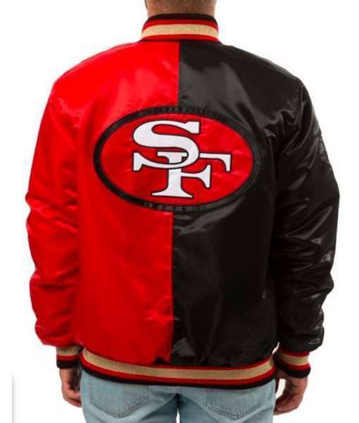 Red and Black San Francisco 49ers Jacket - Image 6
