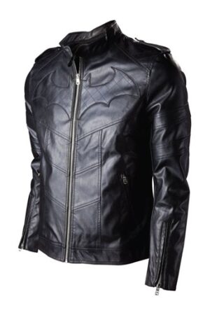 Batman Arkham Knight Black Leather Jacket DC Superheroes Edition