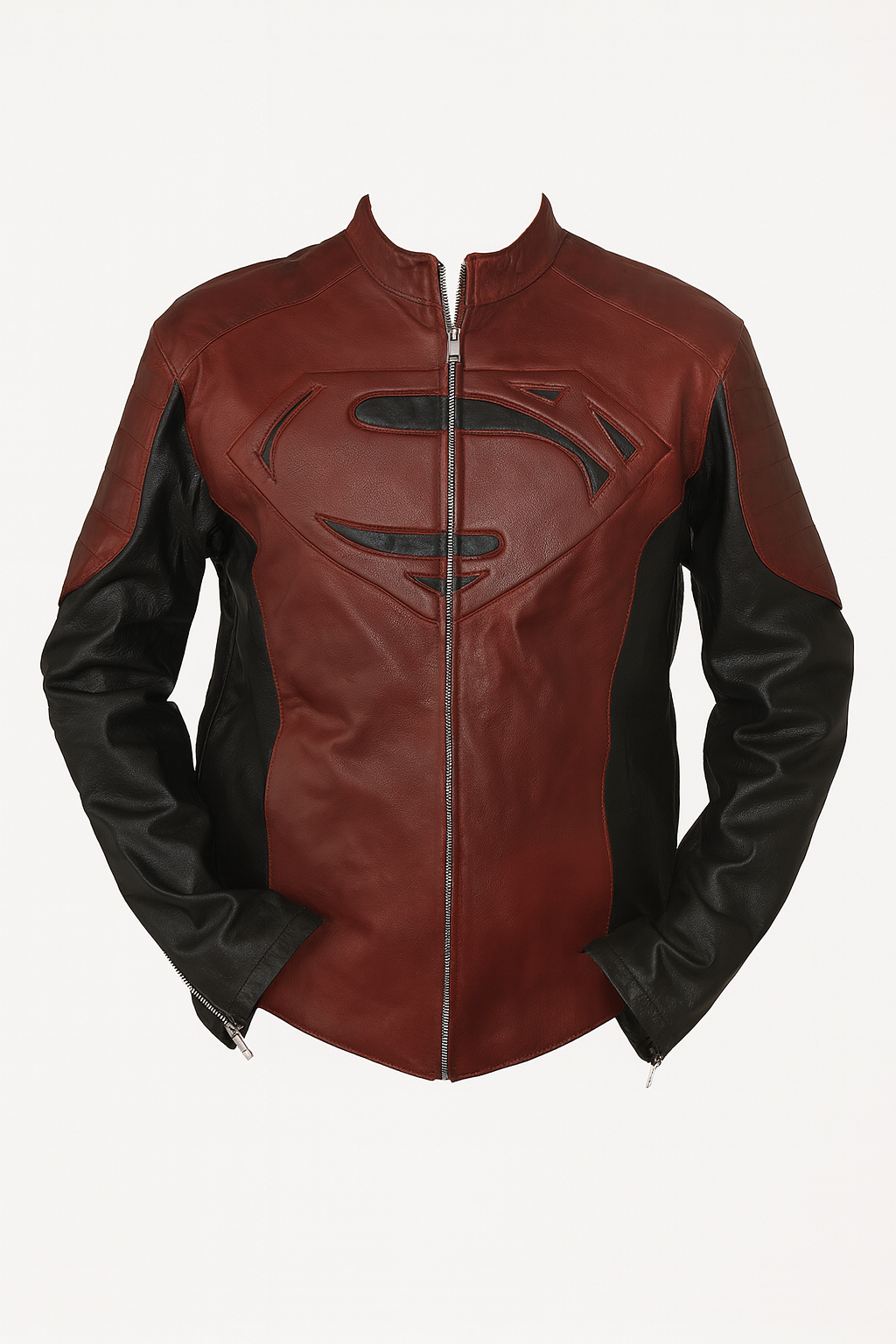 superman-smallville-maroon-and-black-leather-jacket-front