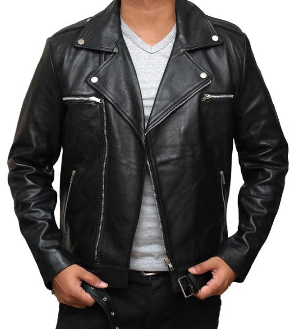 Negan The Walking Dead Black Leather Jacket - Image 2