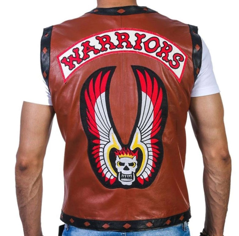 The Warriors Brown Leather Vest - Image 2